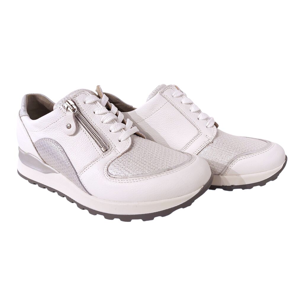Waldlaufer Orthotritt Sneaker H64007 410 663 Wijdte H Wit Zilver - 4069134377187
