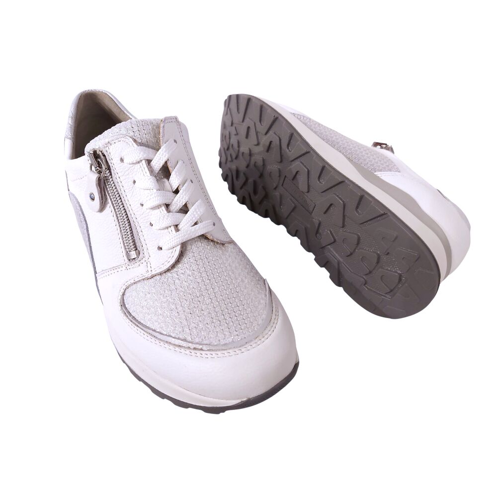 Waldlaufer Orthotritt Sneaker H64007 410 663 Wijdte H Wit Zilver - 4069134377187