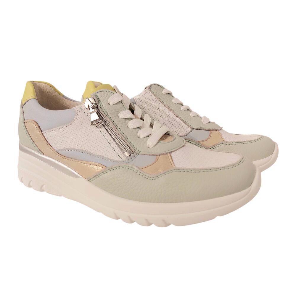 Waldlaufer Sneaker 927003 500 252 Menta Weiss Sky Lime Wijdte H - 4069134390254