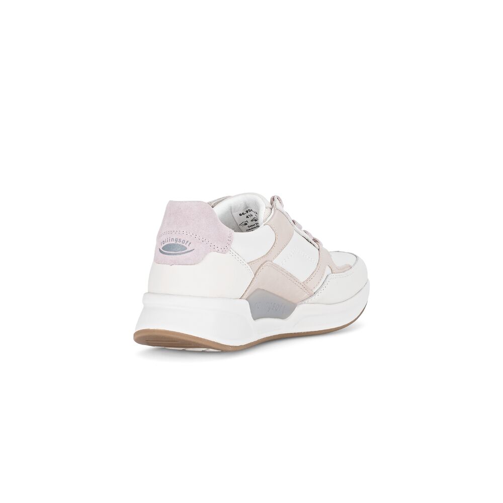 Gabor Rollingsoft Sneaker 86.958.62 Offwhite Ivory Flieder Combi - 4068283613351