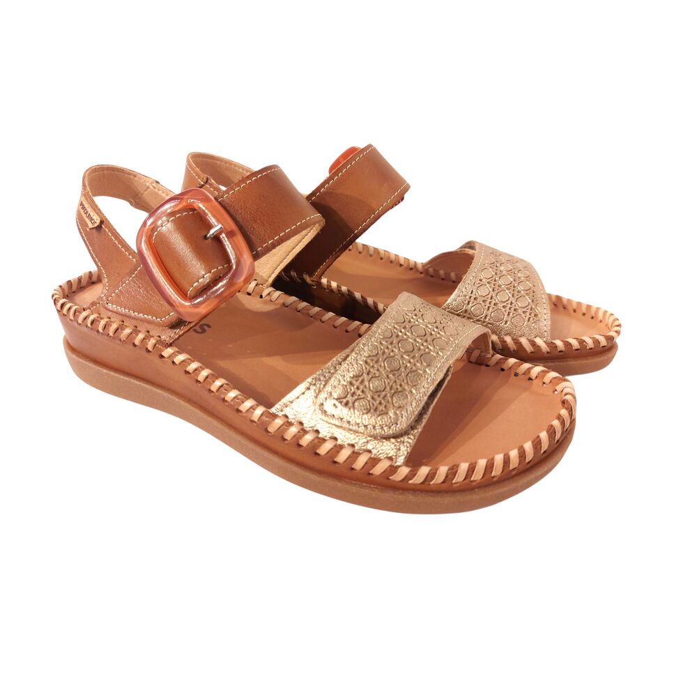 Pikolinos Sandaal Cadaques W8K 0555C1 Brandy Bruin Brons Combi - 8445442660382