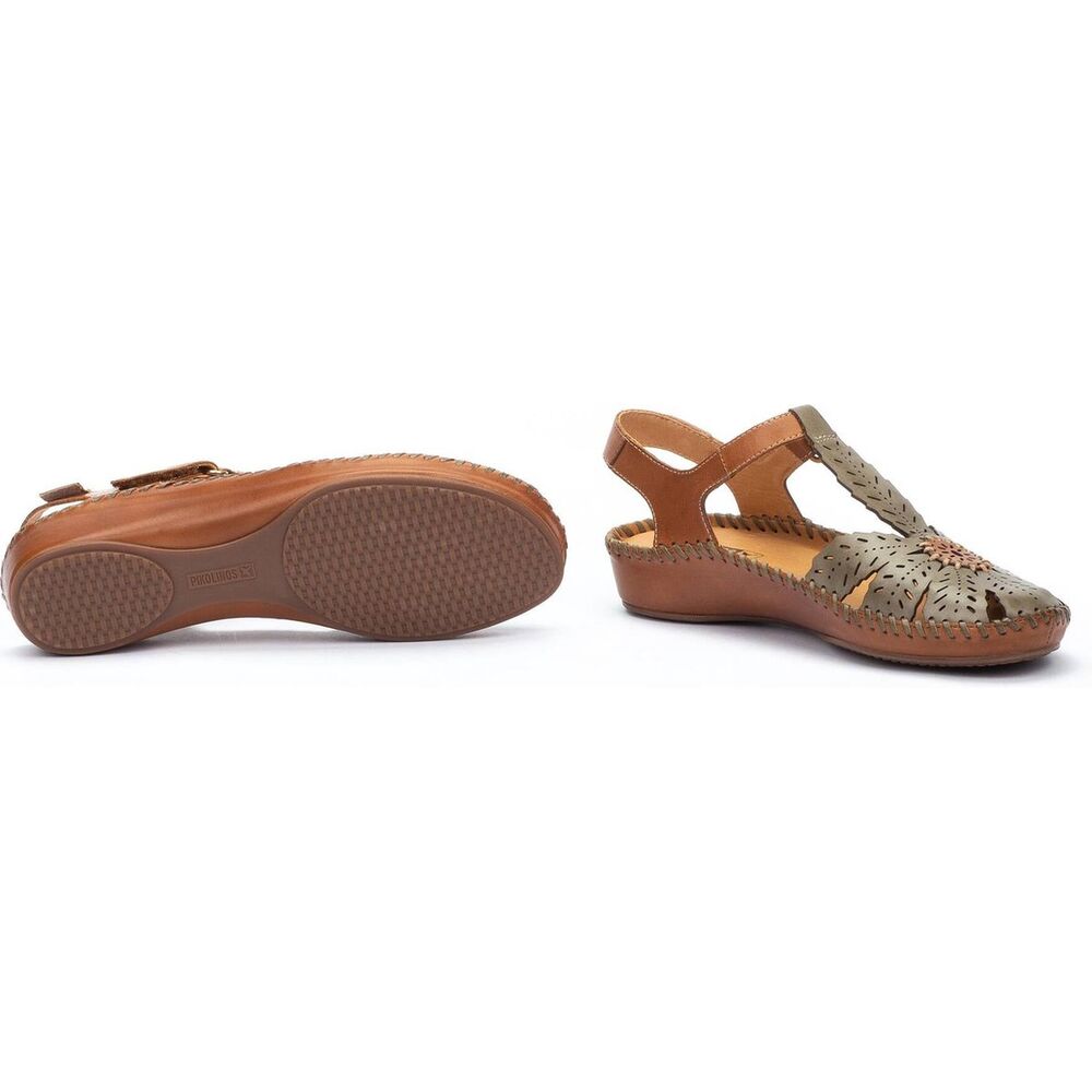 Pikolinos Sandaal P Vallarta 655 0841C1 Apple Licht Groen Cognac Combi - 8445442603211