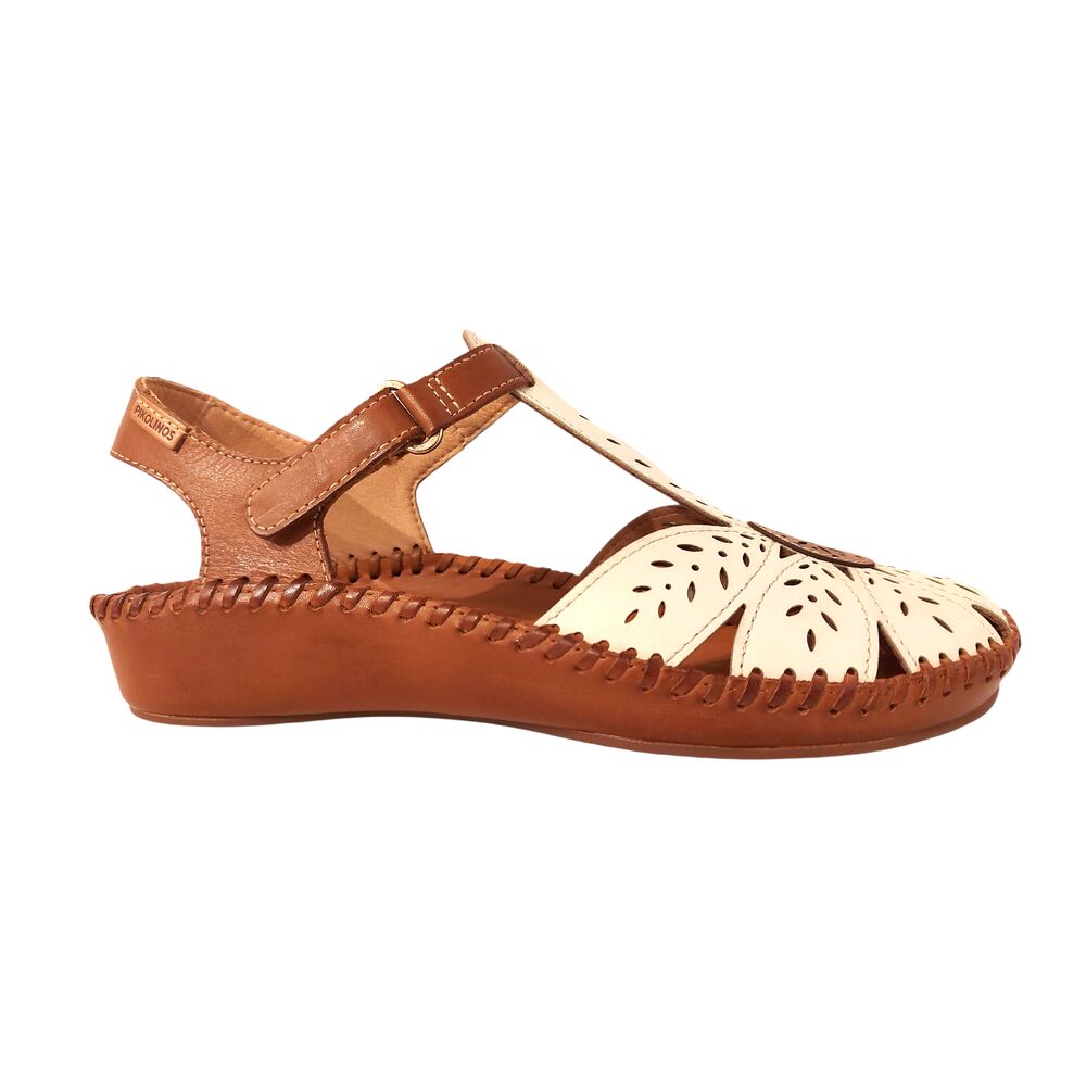 Pikolinos Sandaal P Vallarta 655 0841C1 Nata Wit Cognac Combi - 8445442467141