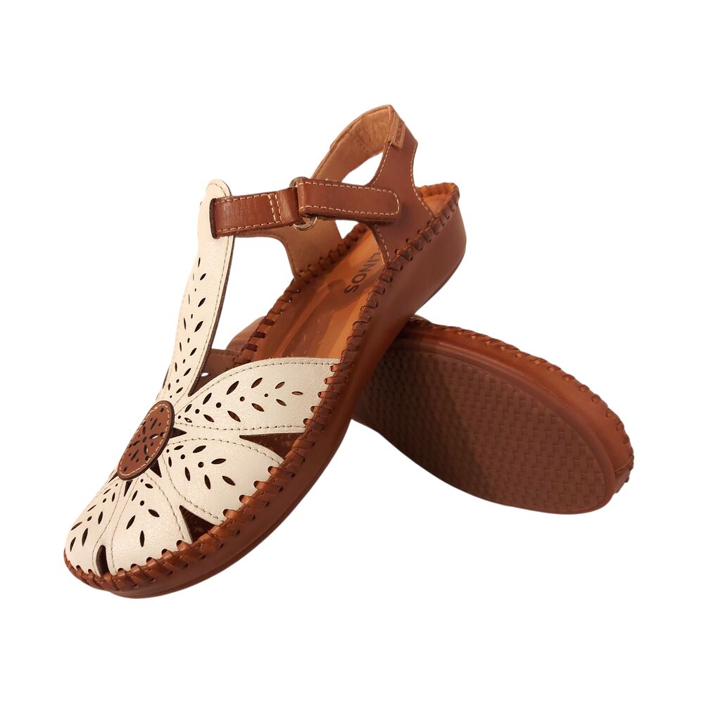 Pikolinos Sandaal P Vallarta 655 0841C1 Nata Wit Cognac Combi - 8445442467127
