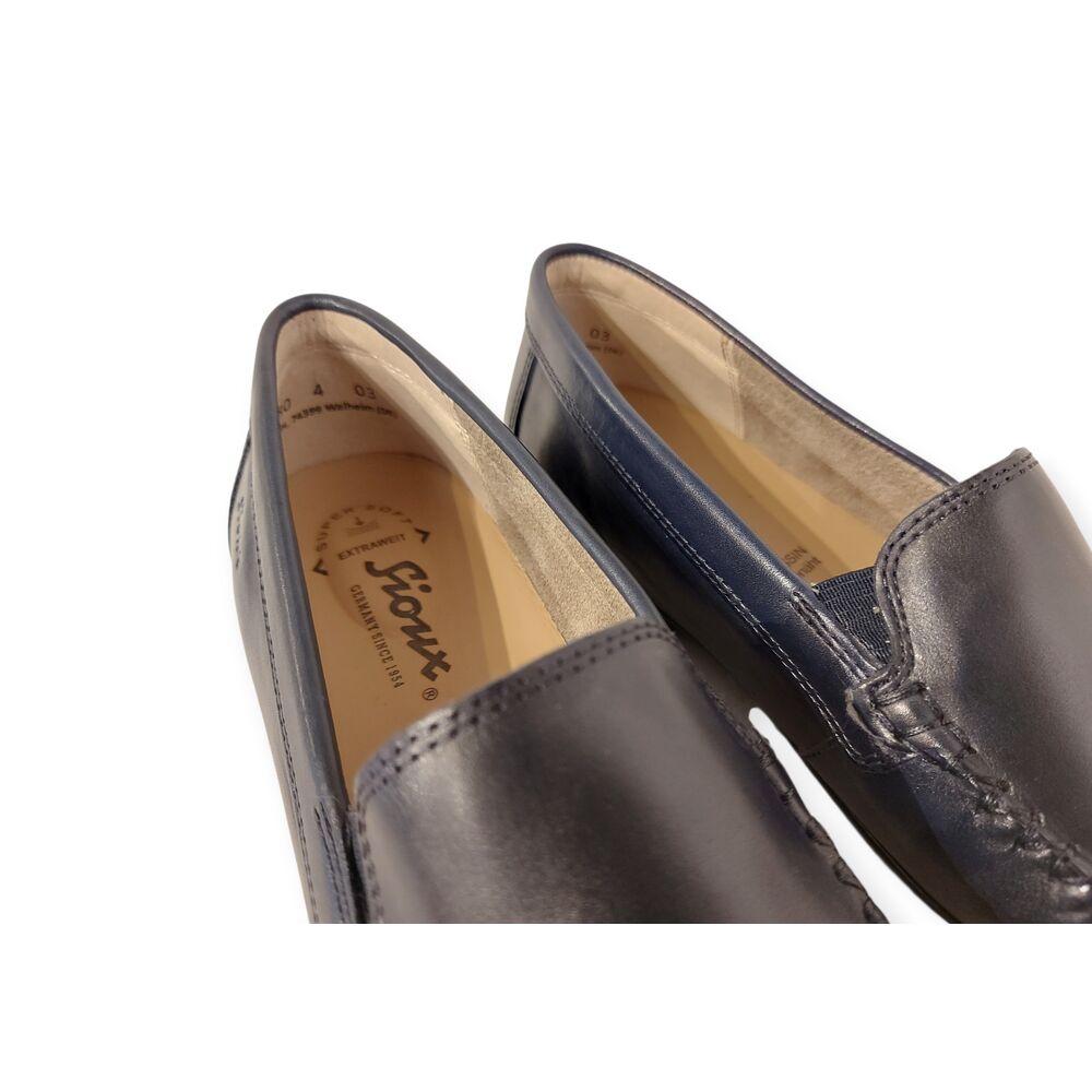 Sioux Mocassin Instapper Cortizia 705 65280 Blauw Wijdte H - 4054765704419