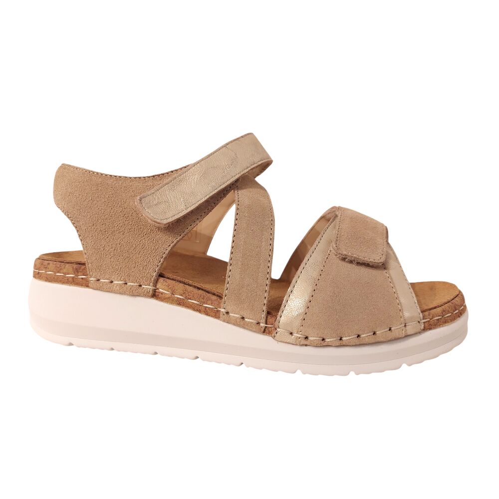 Durea Sandaal 7431 038 2100 Platin Licht Taupe Wijdte K - 8721149469207