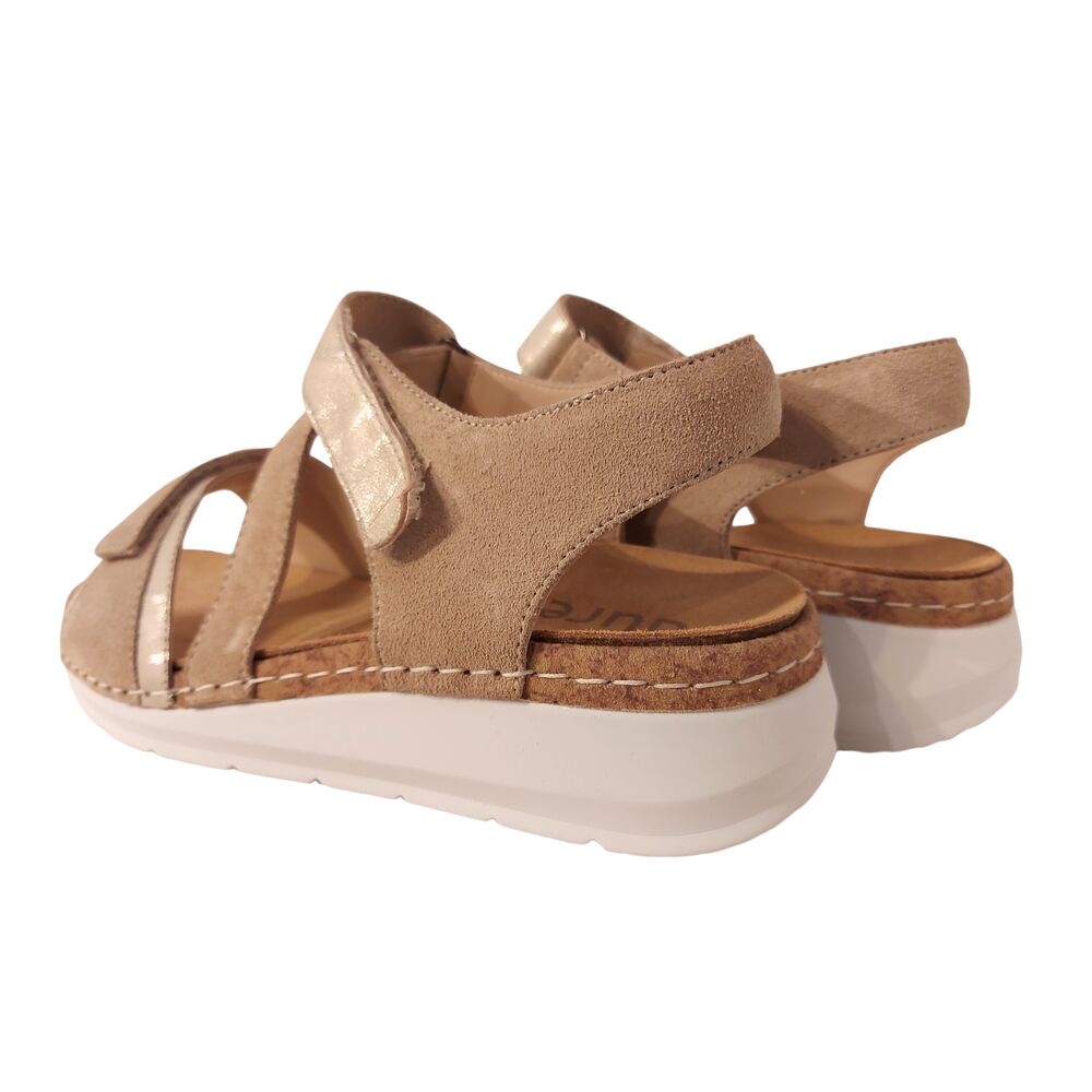 Durea Sandaal 7431 038 2100 Platin Licht Taupe Wijdte K - 8721149469207