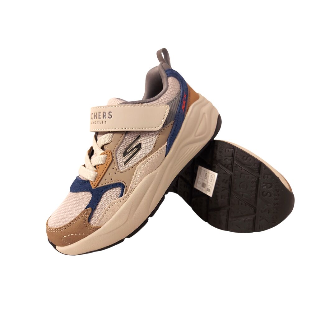 Skechers Klittenbandschoen 419001L NTBL Nova Jogger Prime Ave Natural Blue - 199025600637