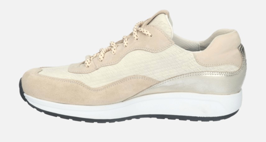 Durea Sneaker 6319 609 2047 Licht Taupe Ivoor Wijdte M - 8721149434038