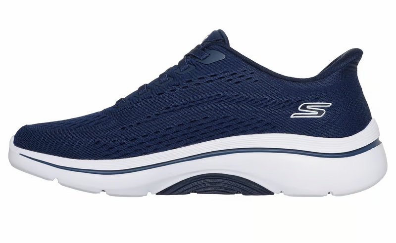 Skechers Hands-Free Slip-Ins Go Walk Arch Fit 2.0 Kathy 125342 NVW Navy White Machine Washable - 199025355223