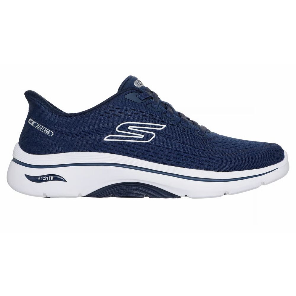 Skechers Hands-Free Slip-Ins Go Walk Arch Fit 2.0 Kathy 125342 NVW Navy White Machine Washable - 199025355216