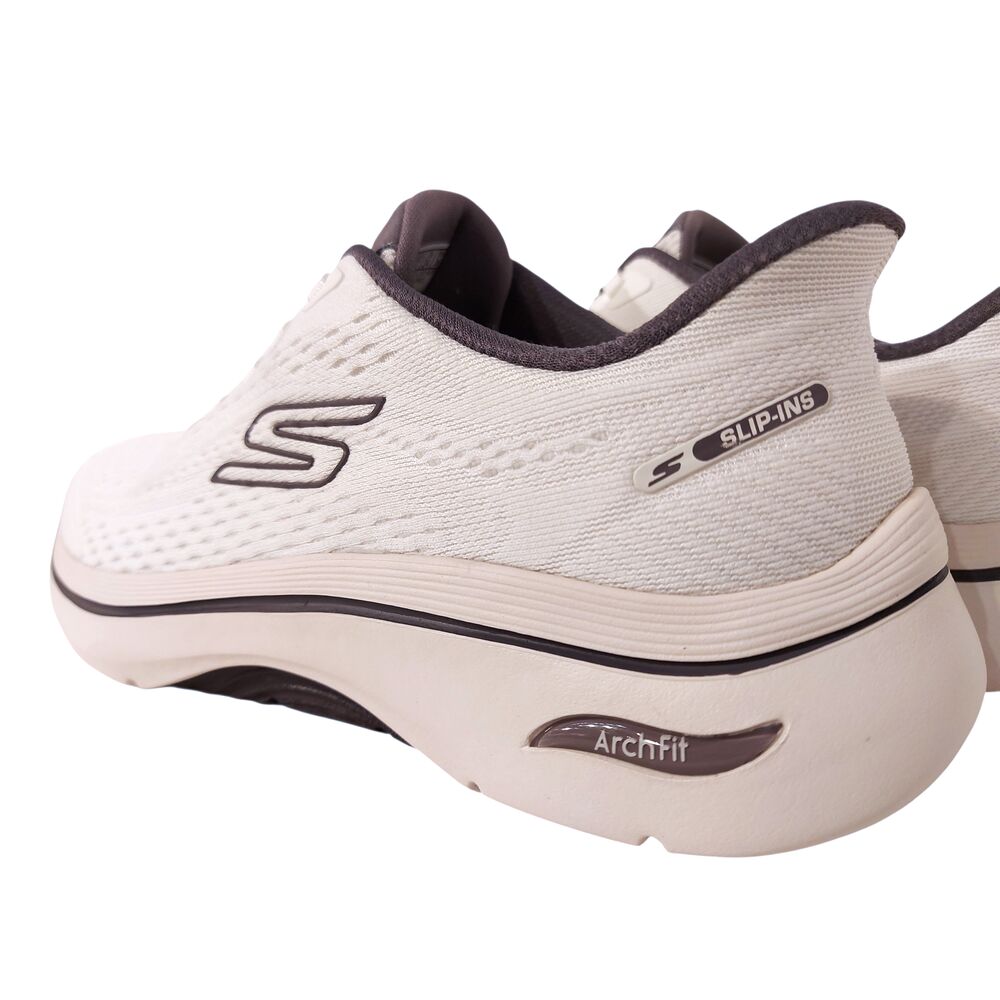 Skechers Hands-Free Slip-Ins Go Walk Arch Fit 2.0 Kathy 125342 WPR White Purple Machine Washable - 198739851809