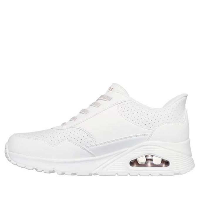 Skechers Instapper Hands-Free Slip-Ins Uno Banksia Luxe 177118 WHT White - 199025162685