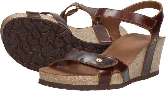 Panama Jack Sandaal Julia Clay B1 Pull-Up Cuero Bark Bruin - 8433991586444