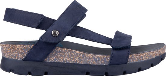 Panama Jack Sandaal Selma Basics B1 Nubuck Marino Navy Blauw - 8434823812403
