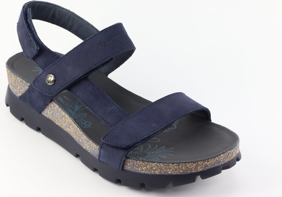 Panama Jack Sandaal Selma Basics B1 Nubuck Marino Navy Blauw - 8434823812403