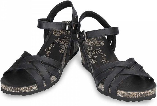 Panama Jack Sandaal Vera Basics B1 Napa Grass Negro Zwart - 8433991592681