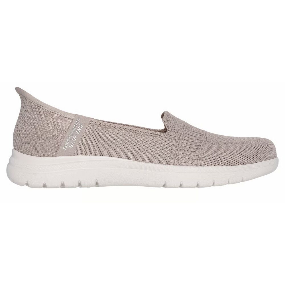 Skechers Instapper Hands-Free Slip-Ins On The Go Flex Clover 138182 TPE Taupe Machine Washable - 197627791845