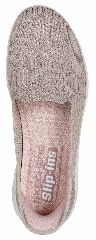 Skechers Instapper Hands-Free Slip-Ins On The Go Flex Clover 138182 TPE Taupe Machine Washable - 197627791845