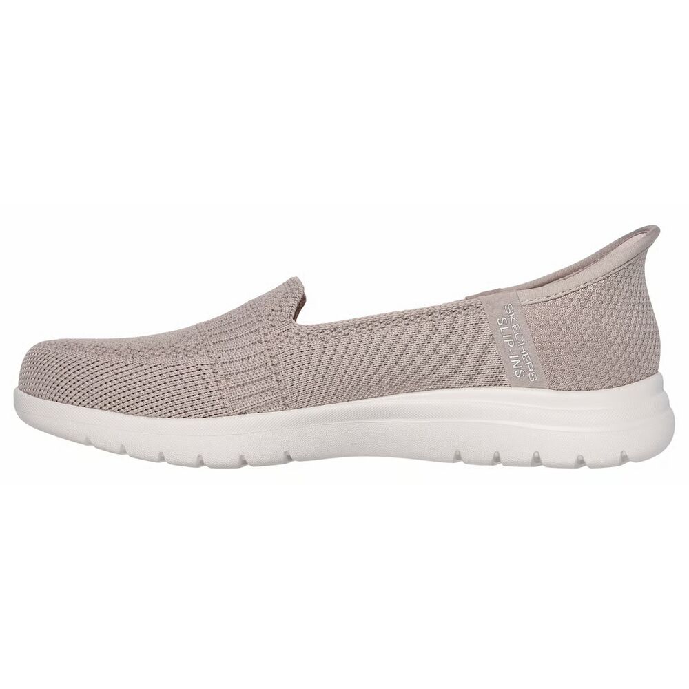Skechers Instapper Hands-Free Slip-Ins On The Go Flex Clover 138182 TPE Taupe Machine Washable - 197627791845