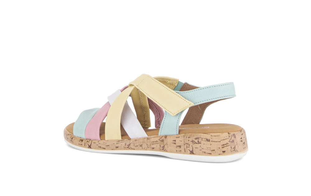 Gabor Sandaal 82.736.23 Nappa Nava Glacier Geel Roze Blauw Combi - 4068283839485