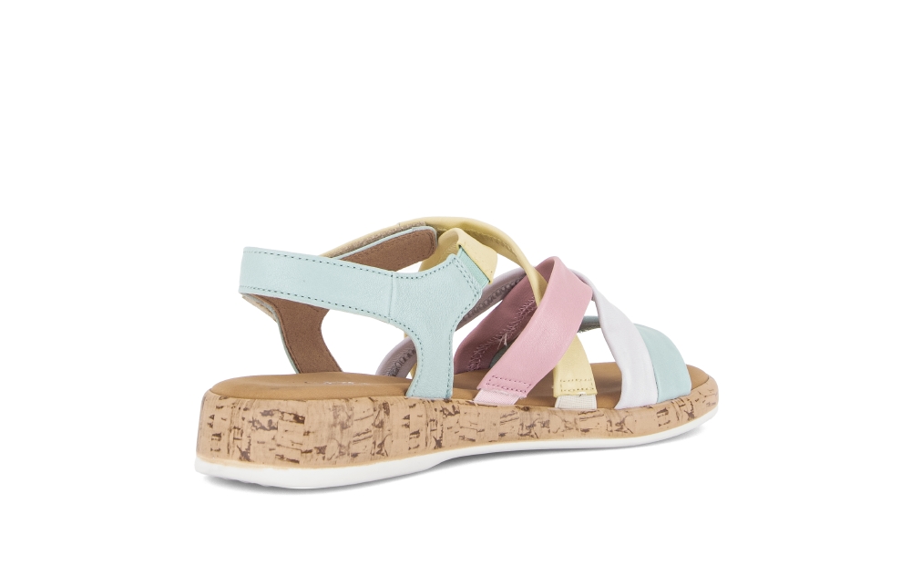 Gabor Sandaal 82.736.23 Nappa Nava Glacier Geel Roze Blauw Combi - 4068283839478