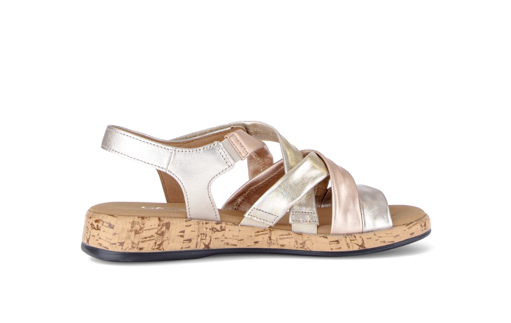Gabor Sandaal 82.736.82 Puder Plat Roze Goud Metallic Combi - 4068283839133