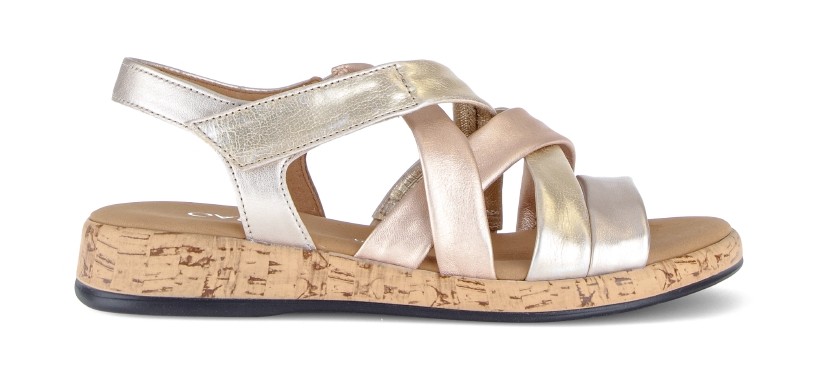Gabor Sandaal 82.736.82 Puder Plat Roze Goud Metallic Combi - 4068283839164