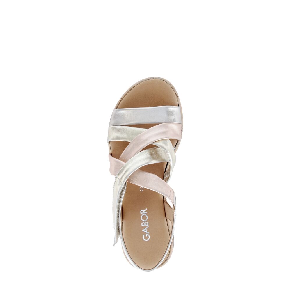 Gabor Sandaal 82.736.82 Puder Plat Roze Goud Metallic Combi - 4068283839188