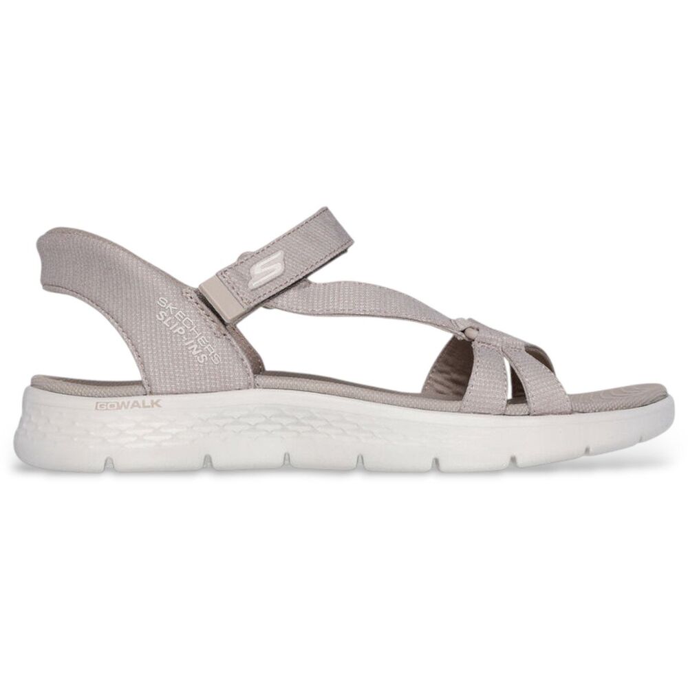 Skechers Sandaal Hands Free Slip-Ins Go Walk Flex Sandal-Illuminate 141481 TPE Taupe Machine Washable - 197976582279