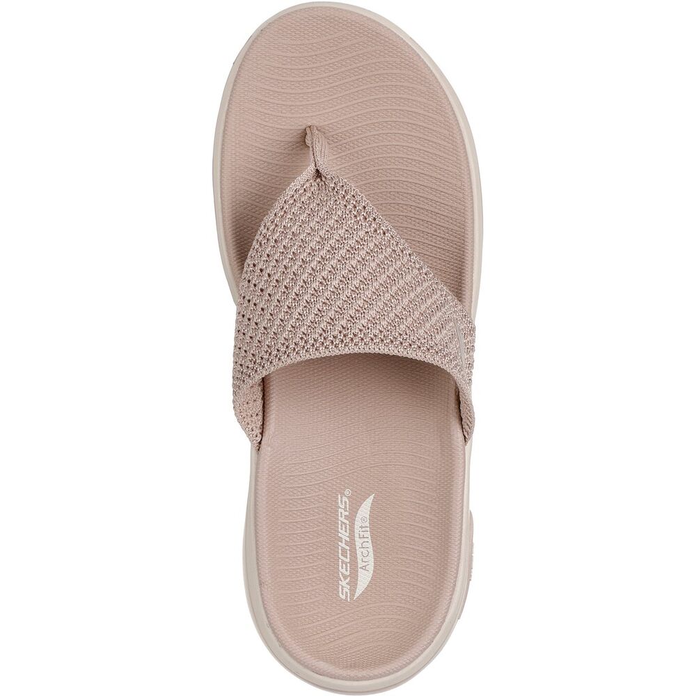 Skechers Slipper Go Walk Arch Fit 2.0 Sandal Carrie 140861/TPE Taupe - 198376911997
