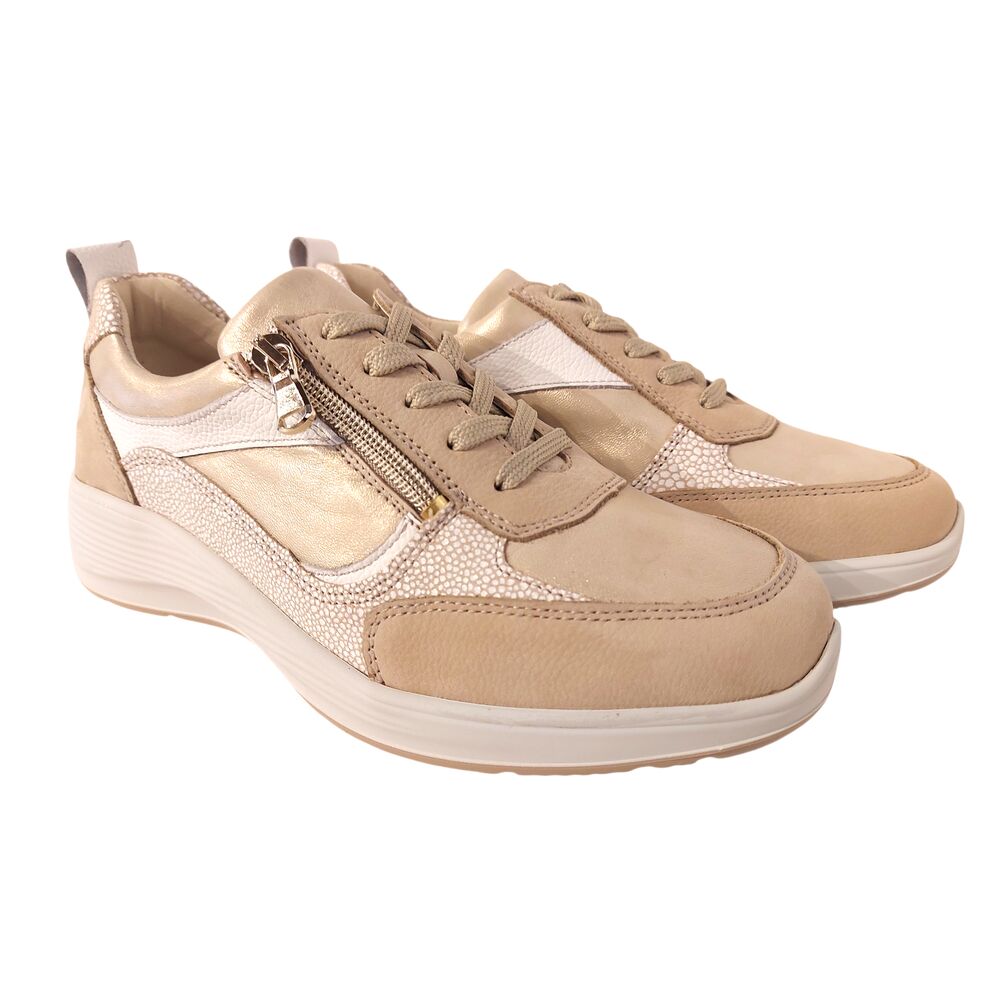 Waldlaufer Sneaker 698008 401 095 Desert Lightgold Goud Combi Wijdte K - 4069134402773