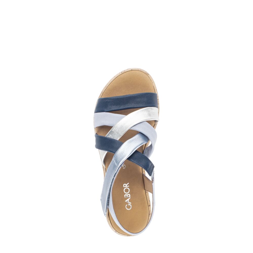 Gabor Sandaal 82.736.26 Nappa Metal Marine Blauw Combi Wijdte G - 4068283729786