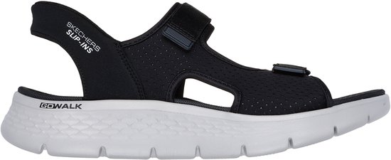 Skechers Sandaal Go Walk Flex Sandal Easy Entry 229210 BKGY Black Gray Machine Washable - 197627661346