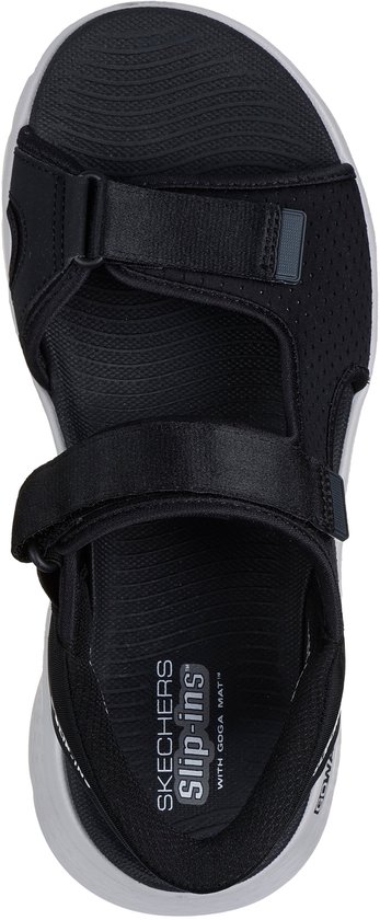 Skechers Sandaal Go Walk Flex Sandal Easy Entry 229210 BKGY Black Gray Machine Washable - 197627661346