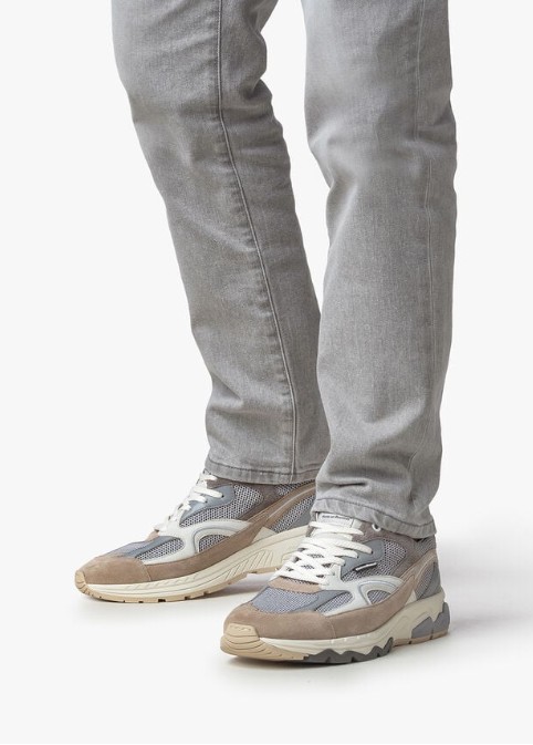 Floris van Bommel Sneaker De Rezer 01.17 SFM-10258-22-03 Lightbrown Grijs Combi - 8720244935952