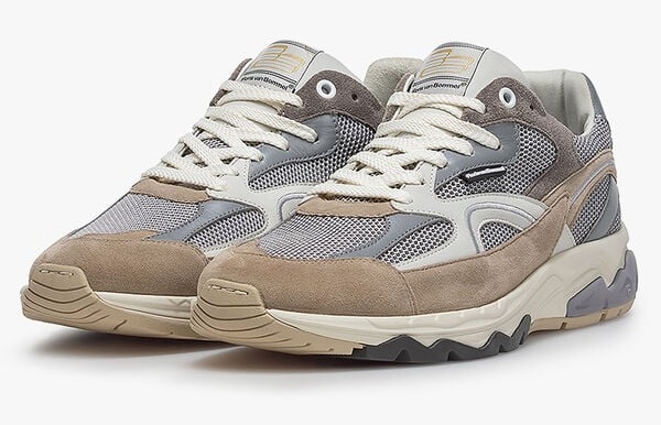 Floris van Bommel Sneaker De Rezer 01.17 SFM-10258-22-03 Lightbrown Grijs Combi - 8720244935914