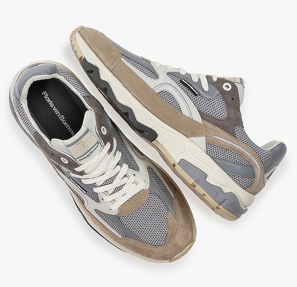 Floris van Bommel Sneaker De Rezer 01.17 SFM-10258-22-03 Lightbrown Grijs Combi - 8720244935914