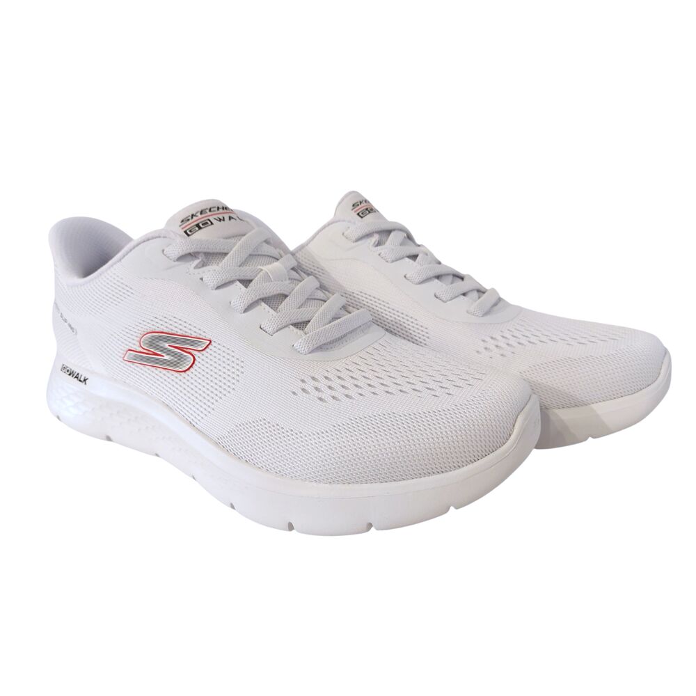 Skechers Instapper Hands-Free Slip-Ins Go Walk Flex Master 216924 WRD White Red - 199252688675