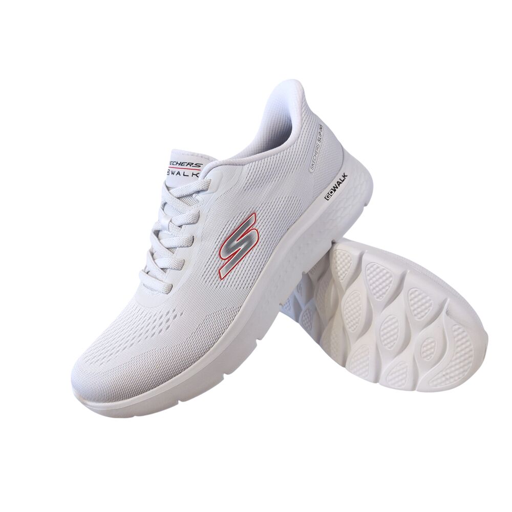 Skechers Instapper Hands-Free Slip-Ins Go Walk Flex Master 216924 WRD White Red - 199252688606