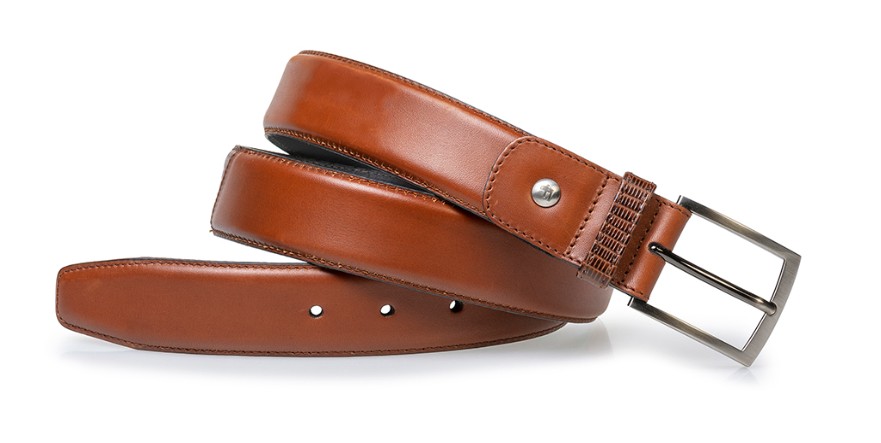 Floris van Bommel Riem De Belter 24.66 CFM-10074-24-01 Dark Cognac 3.5CM Breed - 8720244589070