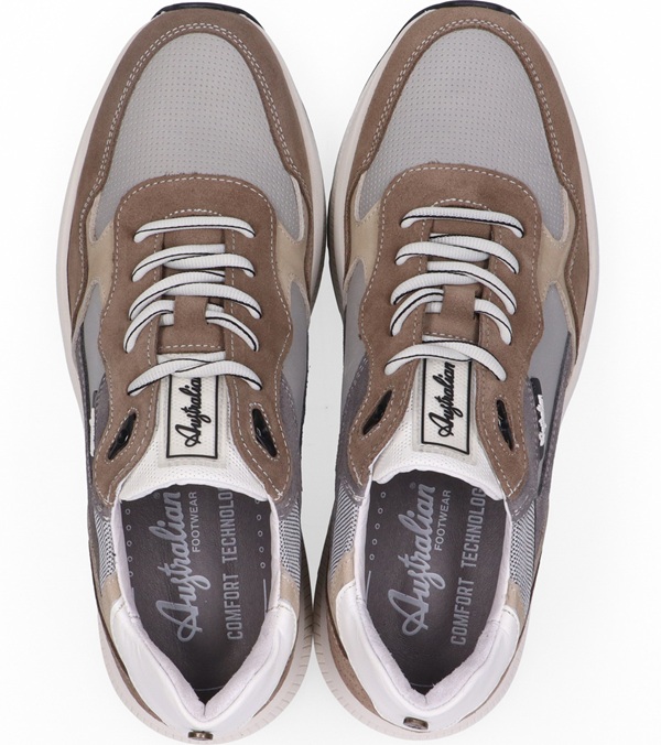 Australian Sneaker Cadiz Wijdte H 15.1717.01-KL1 Grijs Taupe Wit Combi - 8720822144639