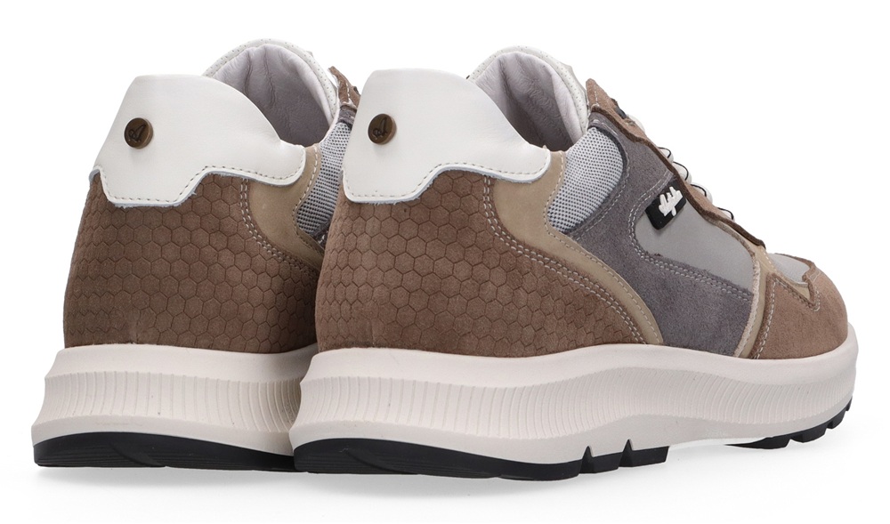 Australian Sneaker Cadiz Wijdte H 15.1717.01-KL1 Grijs Taupe Wit Combi - 8720822144639