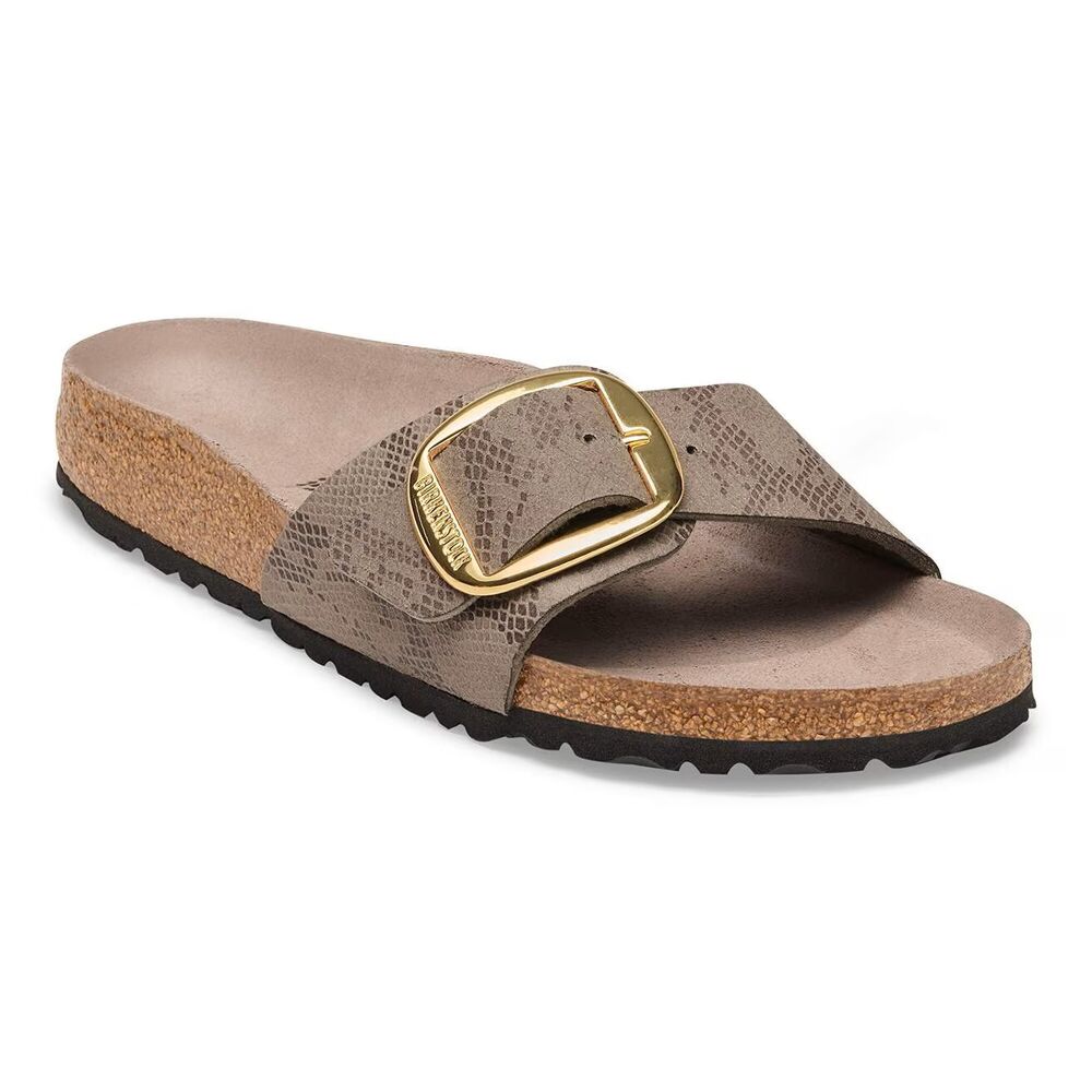 Birkenstock Slippers Madrid Big Buckle 1032935 Python Gray Taupe Smal - 4067708207960