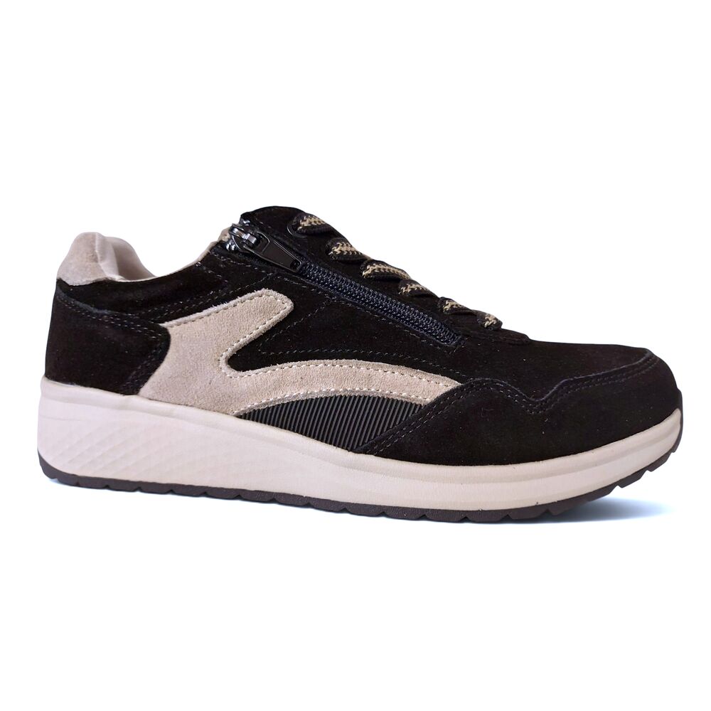 Waldlaufer Sneaker K-Jenna 653002 100 001 Nubuk Zwart Wijdte K - 4069134528510