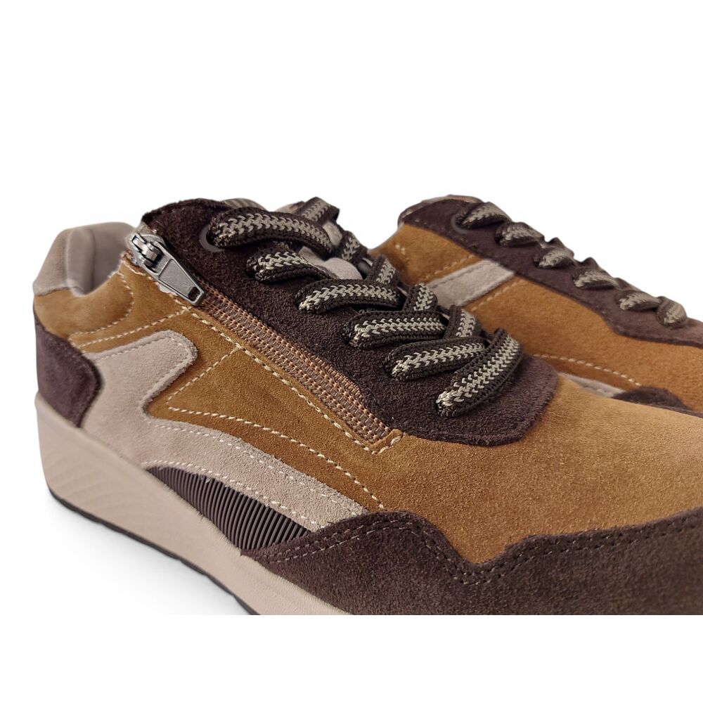 Waldlaufer Sneaker K-Jenna 653002 102 192 Nubuk Brown Beige Wijdte K - 4069134528824