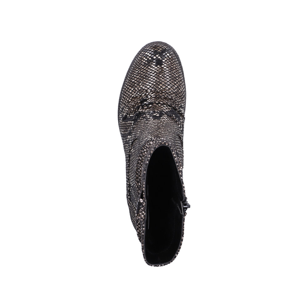 Rieker Korte Laars 93770-27 Bruin Slangen print Warm Gevoerd - 4066707163024