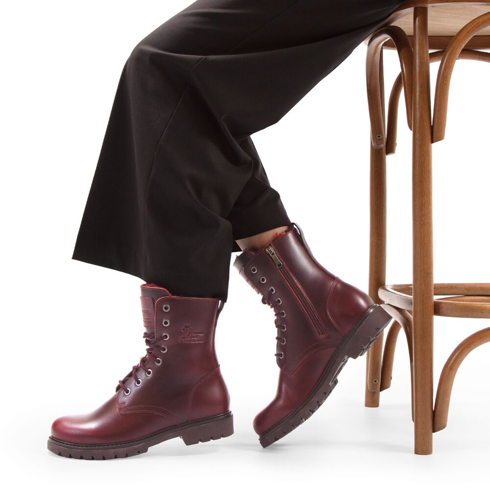 Panama Jack Veterboot Frisia B45 Burdeos Burgundy Rood Warm Gevoerd - 8434823972176