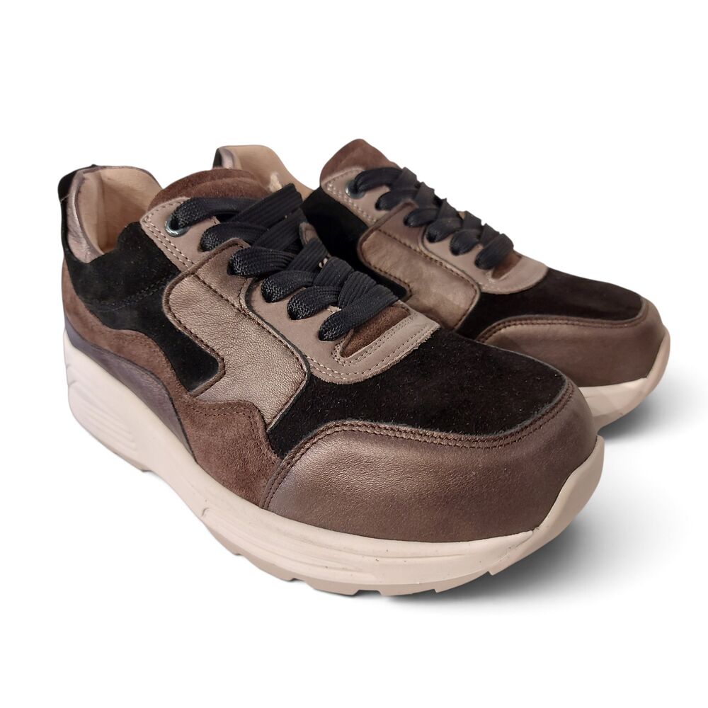 Xsensible Nimco Sneaker 7005 Esther 70405.2.360 Wijdte KX Dark Brown Combi - 8719051777848