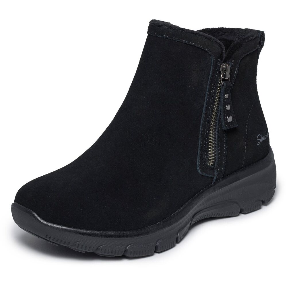 Skechers Korte Laars 168188 BBK Easy Going Urban Zip Zwart - 199703690806